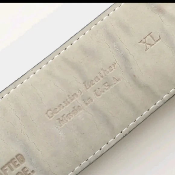 Vintage Coach Womens Leather Belt Rounded Metal Buckle Black & Tan Made In USA - Picture 5 of 9